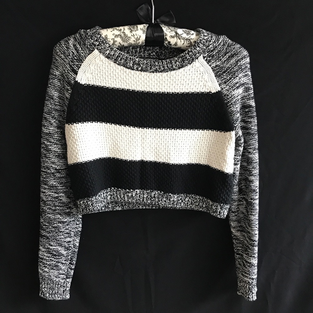 Express cropped knitted sweater XS